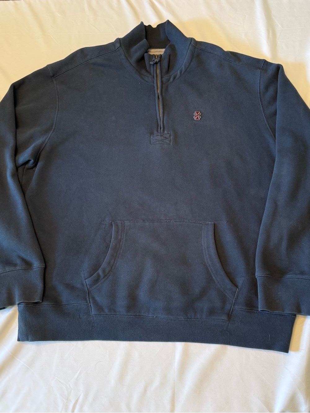 Izod Navy Half-Zip Sweatshirt with Embroidered Logo